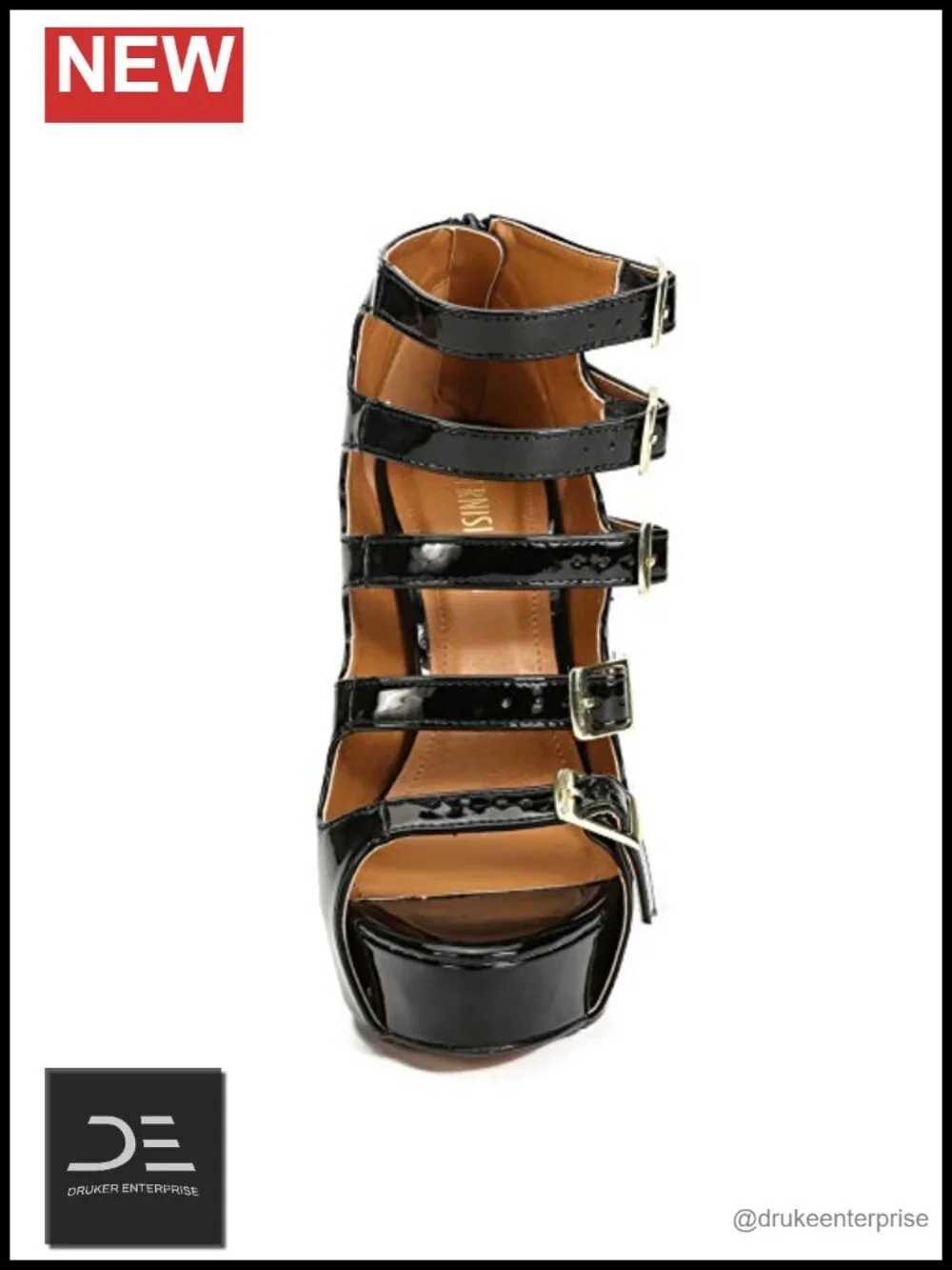 Gladiator Platform Sandals Stiletto High Heel 6.3 Inch PU Ankle Boots